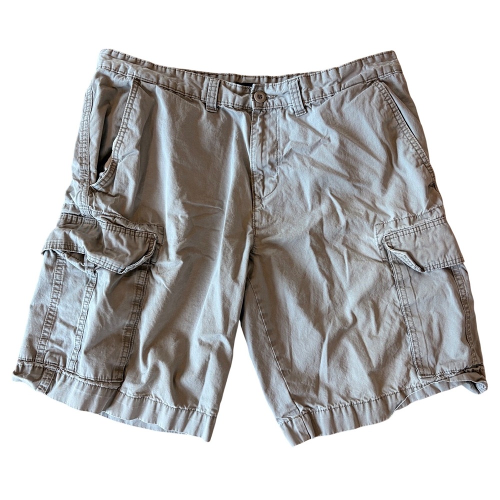 Vintage Tommy Hilfiger Heavyweight Cargo Shorts 38 Gray Y2K Baggy Grunge Casual